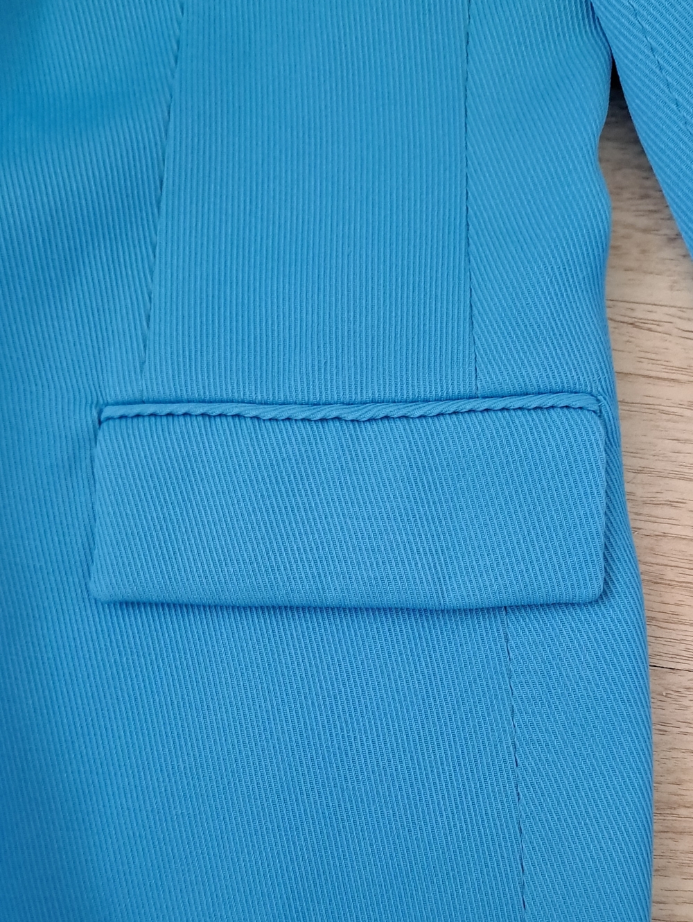 Zara Double-Breasted Bright Turquoise Blazer - Picture 12 of 13